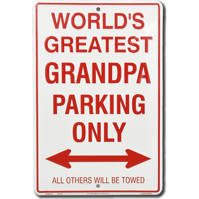 Fém tábla Grandpa Parking Only 30 cm x 20 cm