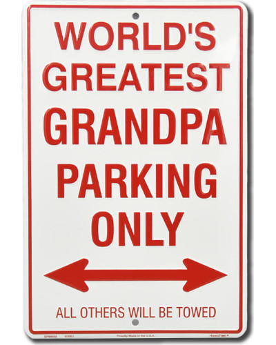 Fém tábla Grandpa Parking Only 30 cm x 20 cm