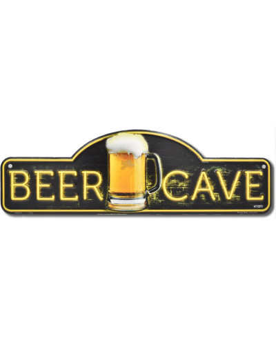 Fém tábla Beer Cave Old Fashioned 46 cm x 14 cm