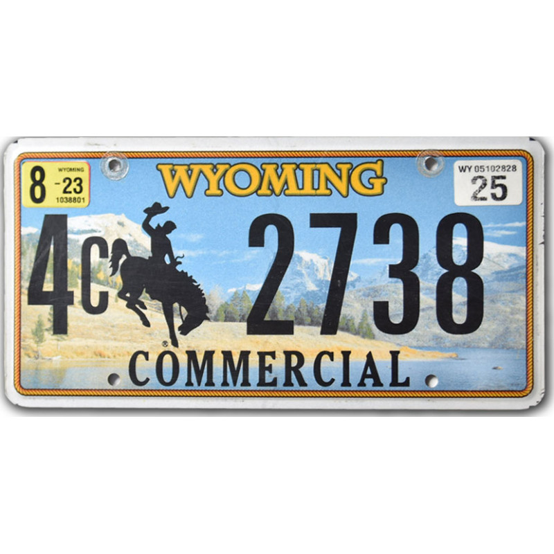 Amerikai rendszám Wyoming Country Commercial 4C 2738