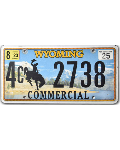 Amerikai rendszám Wyoming Country Commercial 4C 2738