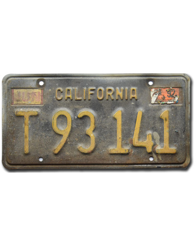 Amerikai rendszám California 1963 Black T 93141