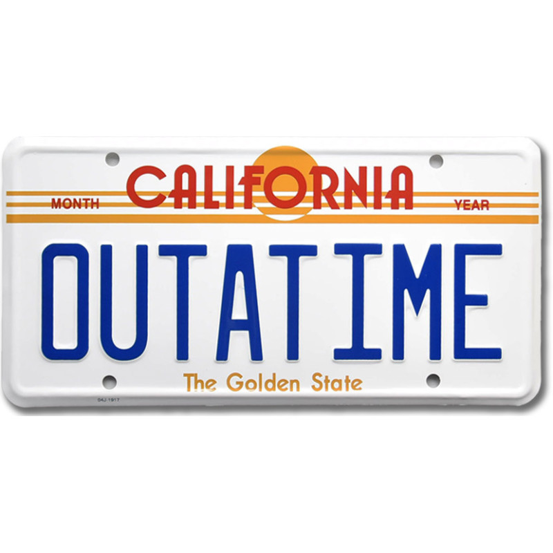 Amerikai rendszám California Sun OUTATIME