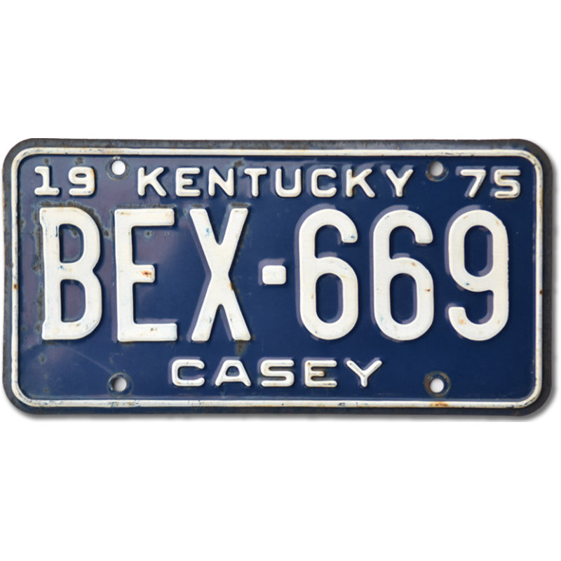 Amerikai rendszám Kentucky 1975 Casey BEX-669