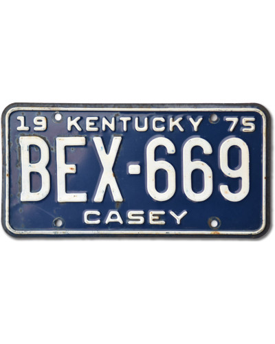 Amerikai rendszám Kentucky 1975 Casey BEX-669