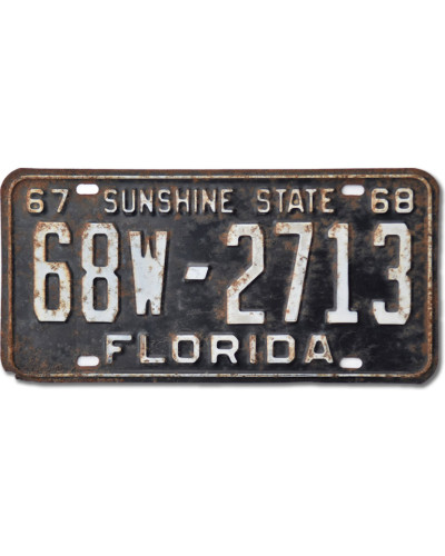 Amerikai rendszám Florida 1967 Sunshine State 68W-2713