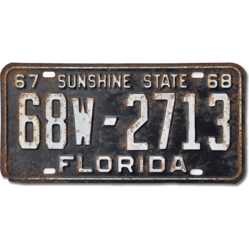 Amerikai rendszám Florida 1967 Sunshine State 68W-2713