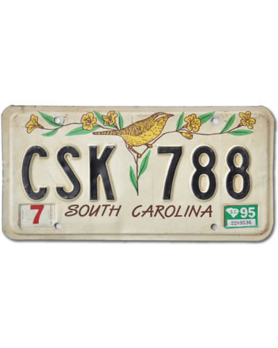 Amerikai rendszám South Carolina Bird CSK 788