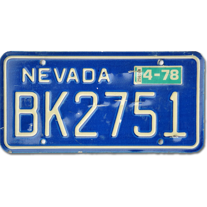 Amerikai rendszám Nevada Blue BK2751