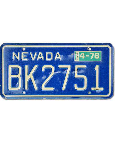 Amerikai rendszám Nevada Blue BK2751