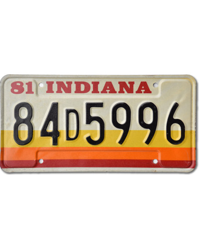 Amerikai rendszám Indiana 1981 Stripes 84D5996