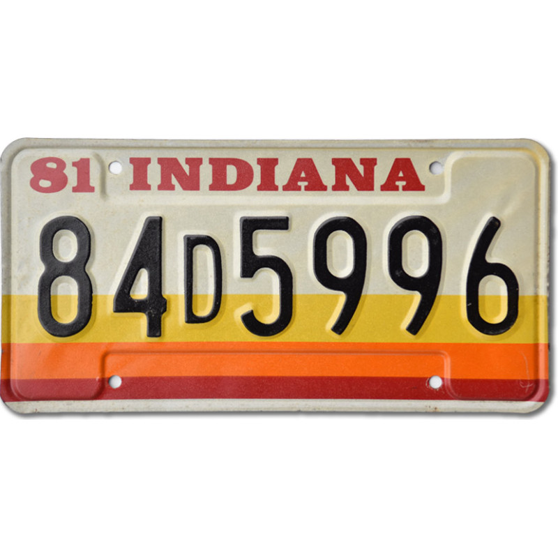 Amerikai rendszám Indiana 1981 Stripes 84D5996