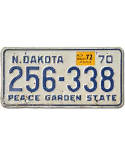 Amerikai rendszám North Dakota 1970 Peace Garden 256-338