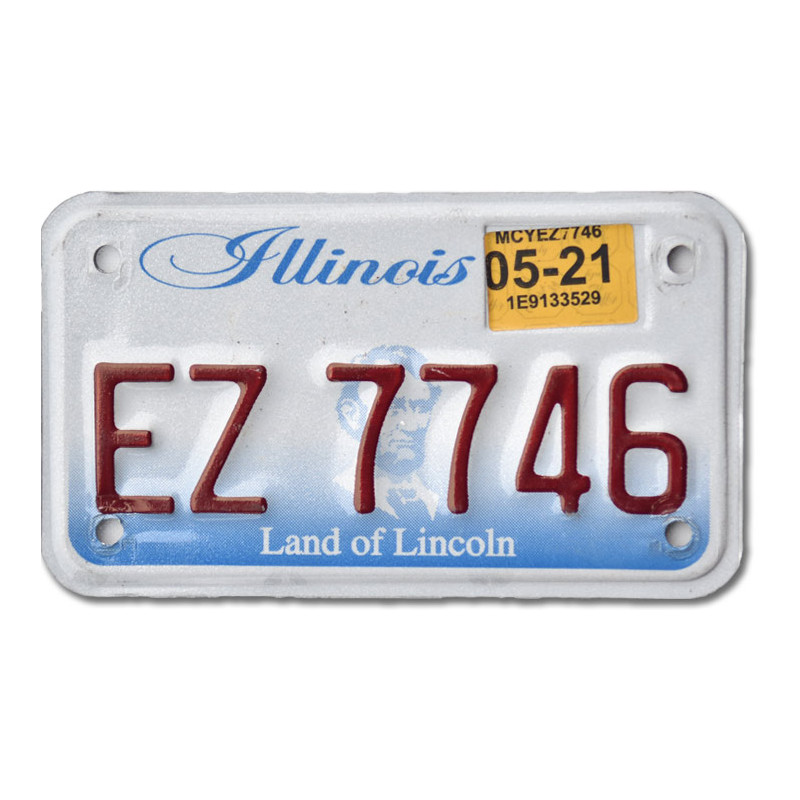 Motoros amerikai rendszám Illinois Land of Lincoln EZ 7746