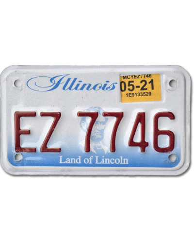 Motoros amerikai rendszám Illinois Land of Lincoln EZ 7746