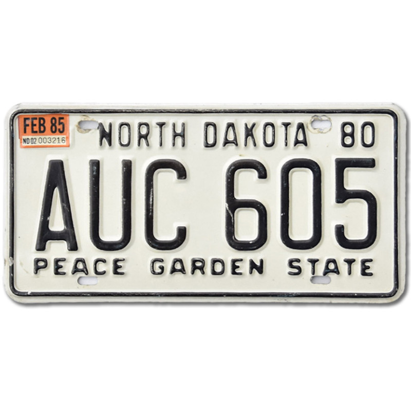 Amerikai rendszám North Dakota 1980 Peace Garden  AUC 605