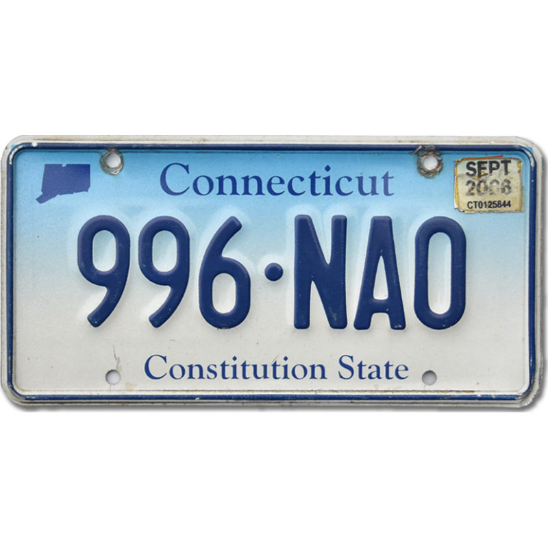 Amerikai rendszám Connecticut Constitution State 996-NAO