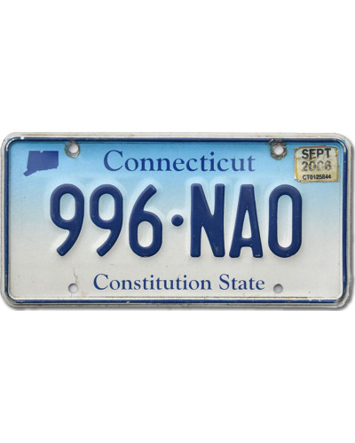 Amerikai rendszám Connecticut Constitution State 996-NAO