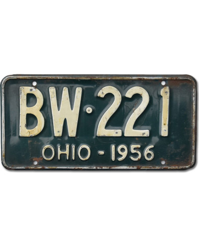 Amerikai rendszám Ohio 1956 Green BW-221