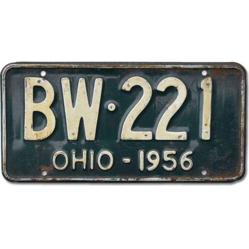 Amerikai rendszám Ohio 1956 Green BW-221