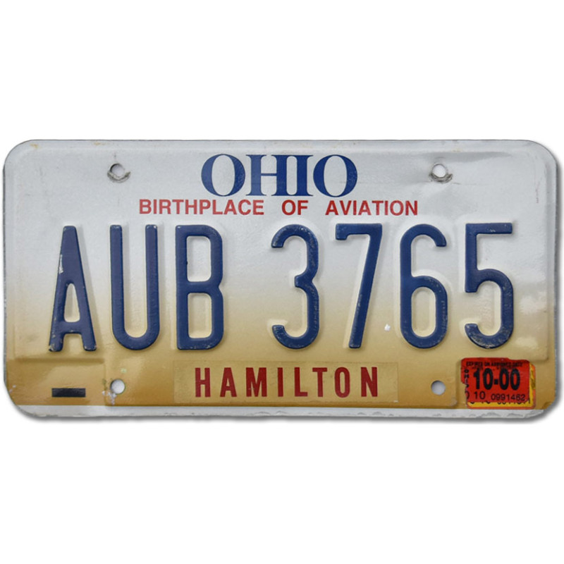 Amerikai rendszám Ohio Aviation AUB 3765