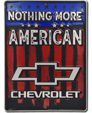 Plechová cedule Chevrolet Nothing More 40 cm x 30 cm