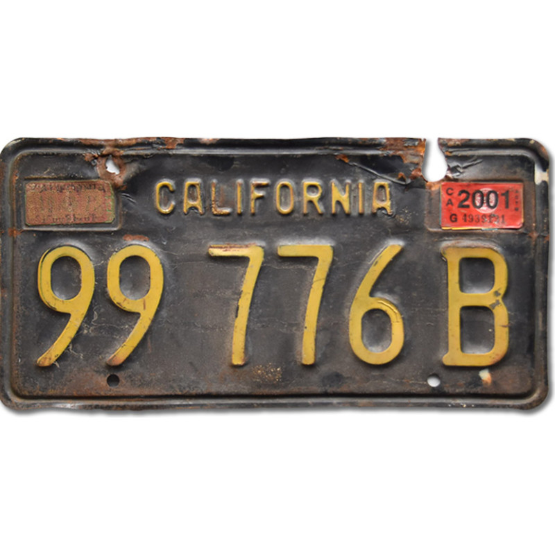 Amerikai rendszám California 1963 Black 99 776 B