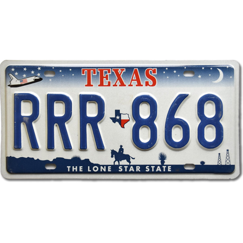 Amerikai rendszám Texas Horse RRR 868