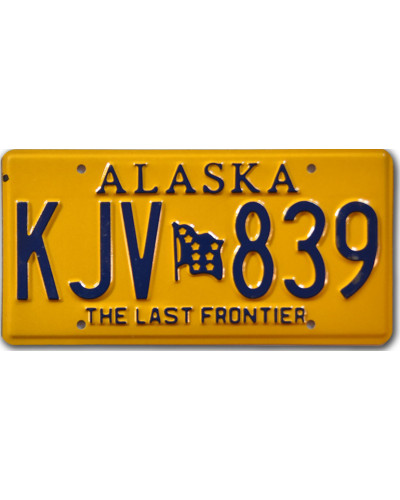 Amerikai rendszám Alaska Last Frontier KJV 839