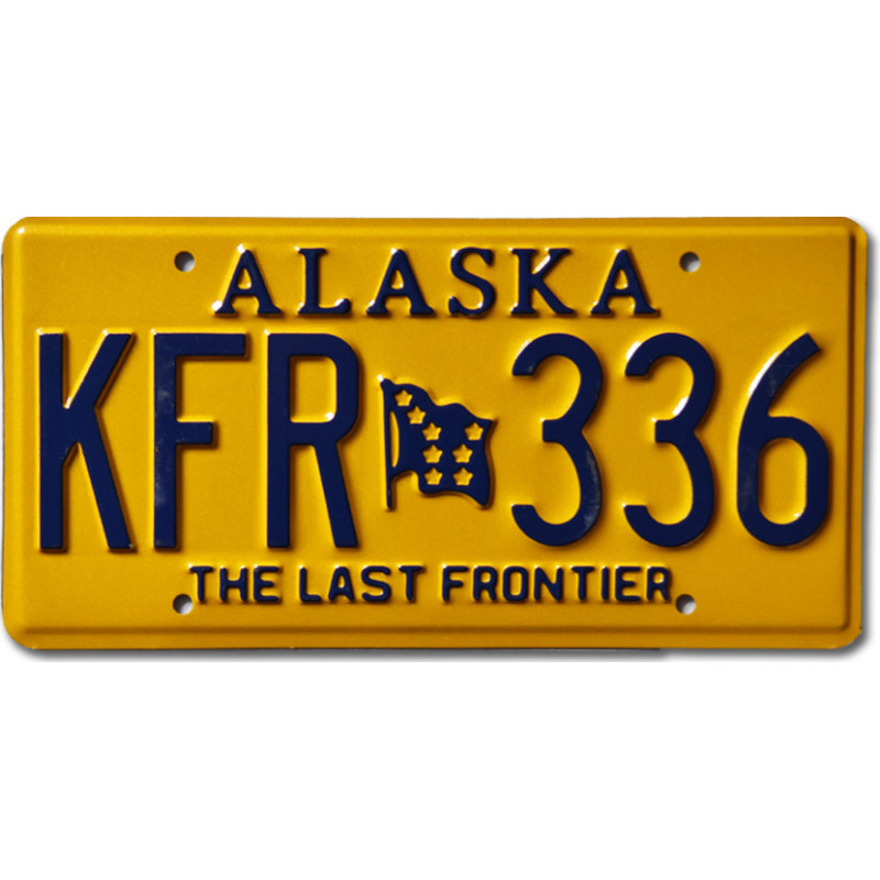 Amerikai rendszám Alaska Last Frontier KFR 336