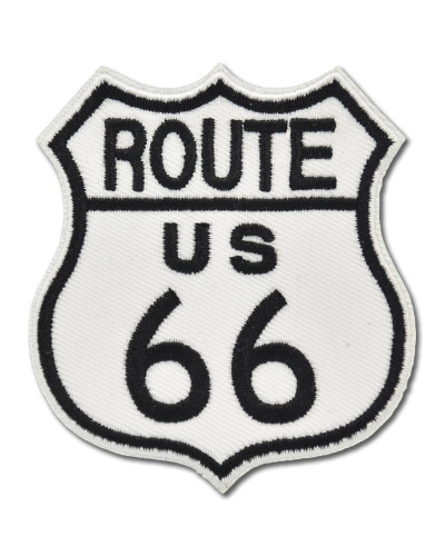 Motoros folt Route 66 fehér 8 cm x 8 cm